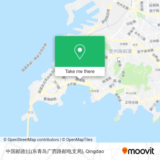 中国邮政(山东青岛广西路邮电支局) map