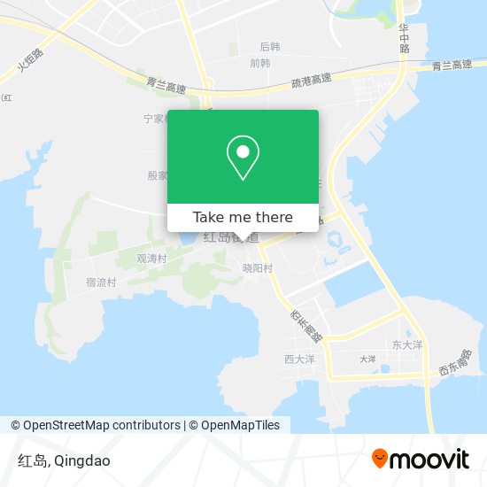 红岛 map