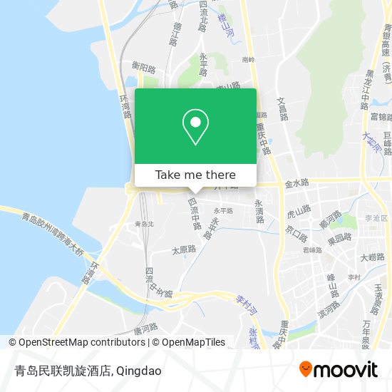 青岛民联凯旋酒店 map