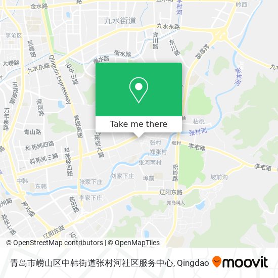 青岛市崂山区中韩街道张村河社区服务中心 map