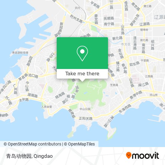 青岛动物园 map