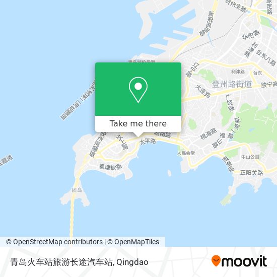 青岛火车站旅游长途汽车站 map