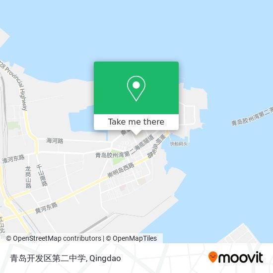 青岛开发区第二中学 map