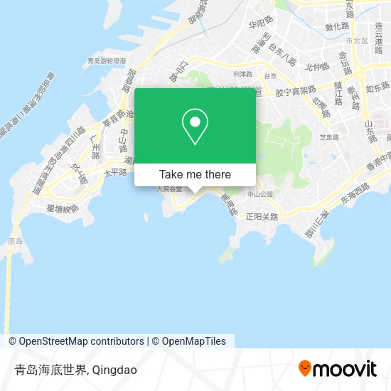 青岛海底世界 map