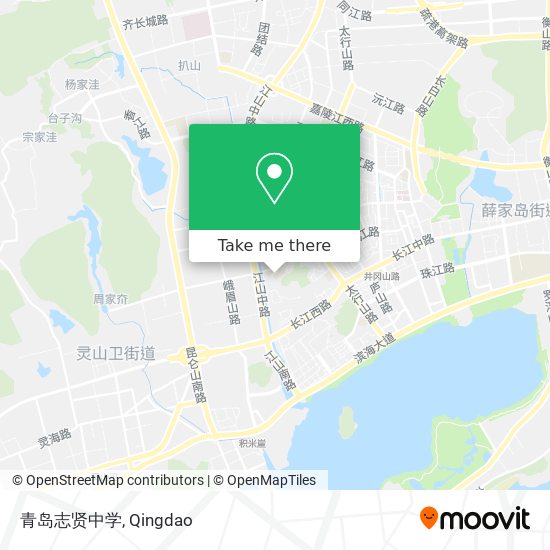 青岛志贤中学 map