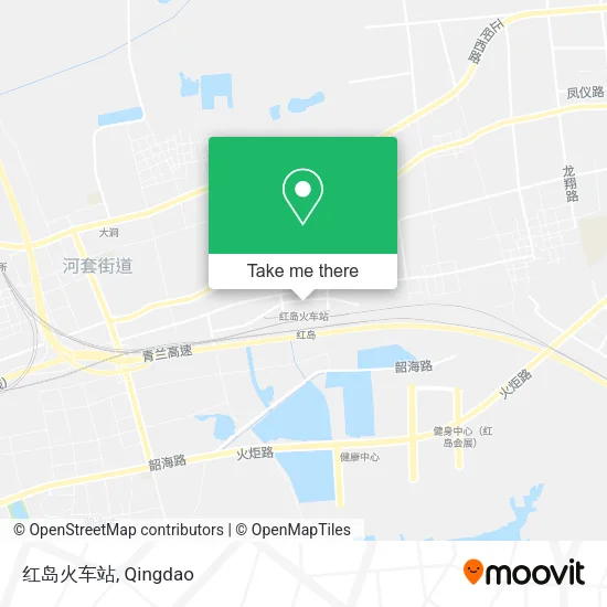 红岛火车站 map