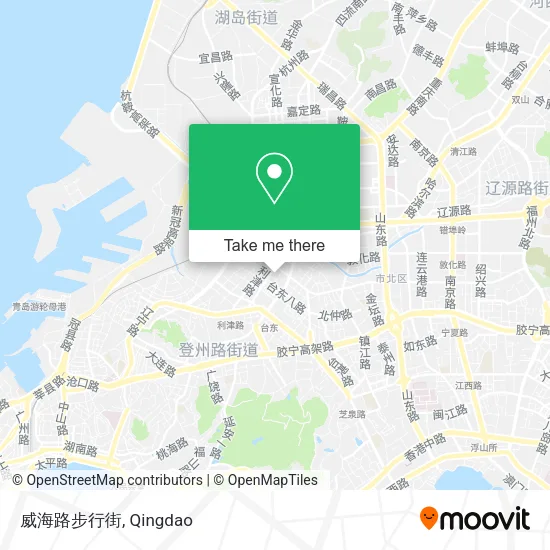 威海路步行街 map