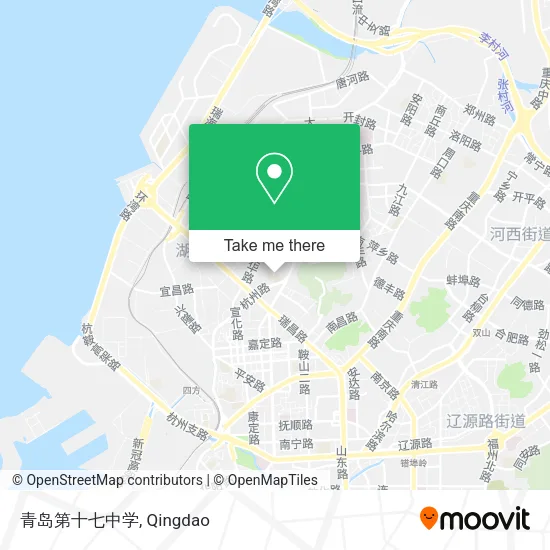 青岛第十七中学 map