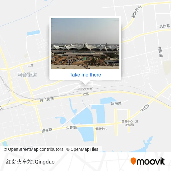 红岛火车站 map