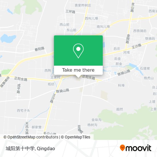城阳第十中学 map