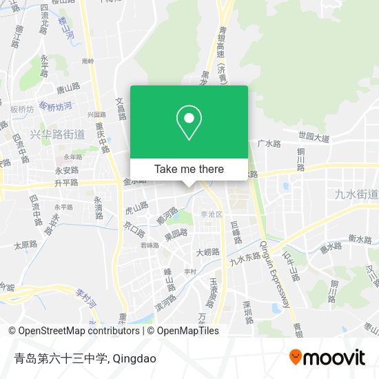 青岛第六十三中学 map