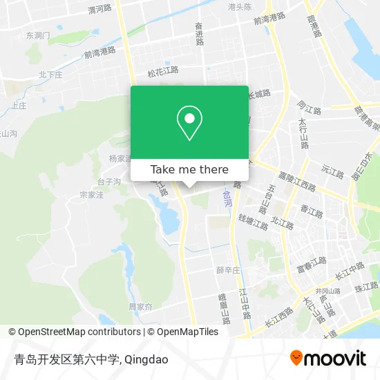 青岛开发区第六中学 map