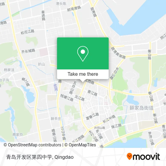 青岛开发区第四中学 map