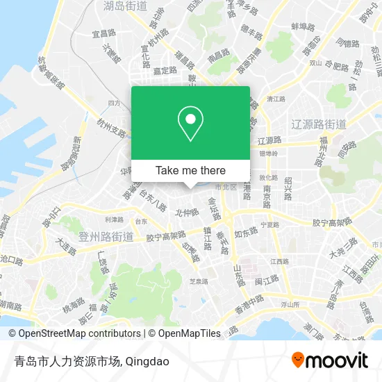 青岛市人力资源市场 map