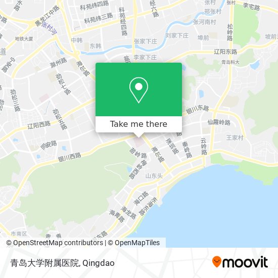 青岛大学附属医院 map