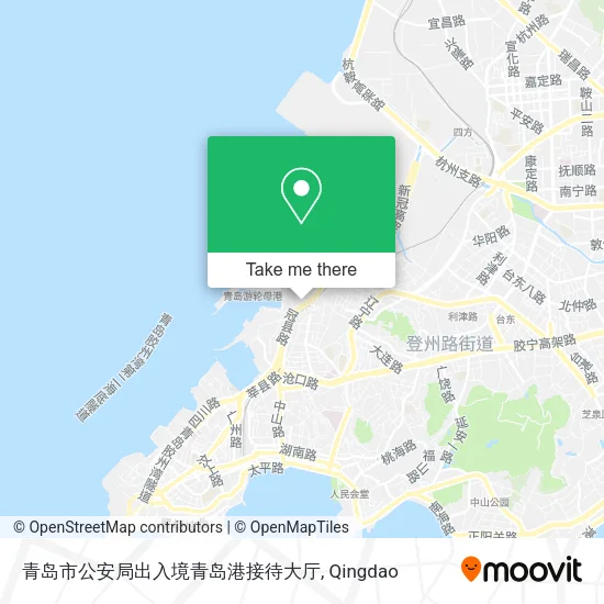 青岛市公安局出入境青岛港接待大厅 map