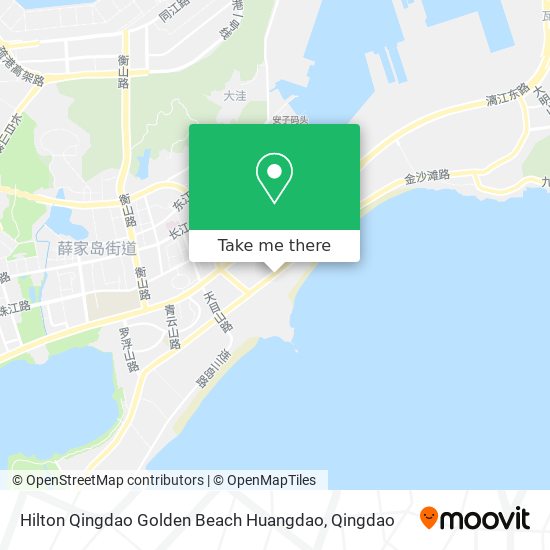 Hilton Qingdao Golden Beach Huangdao map