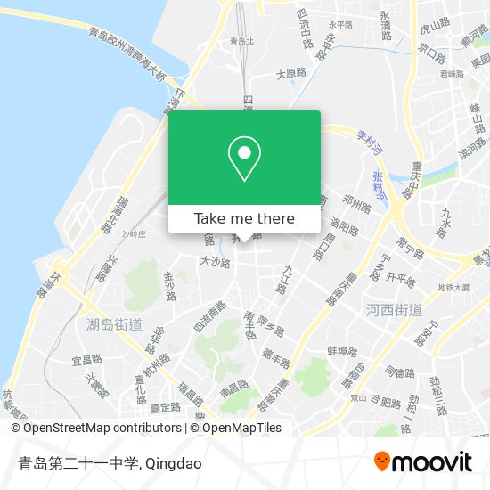 青岛第二十一中学 map
