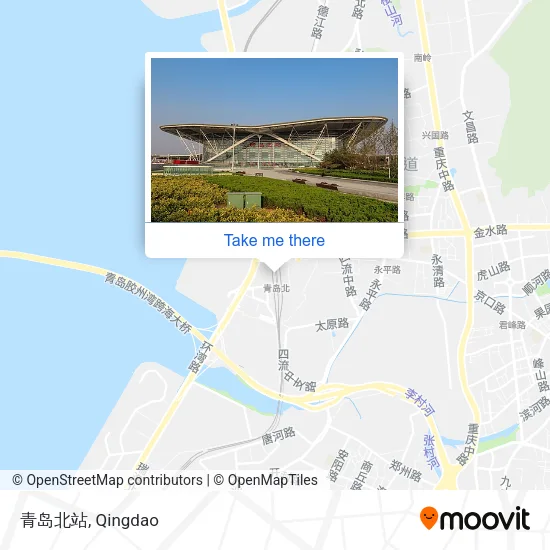 青岛北站 map