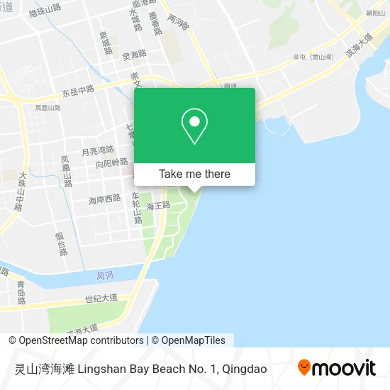 灵山湾海滩 Lingshan Bay Beach No. 1 map