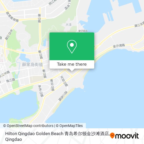 Hilton Qingdao Golden Beach 青岛希尔顿金沙滩酒店 map