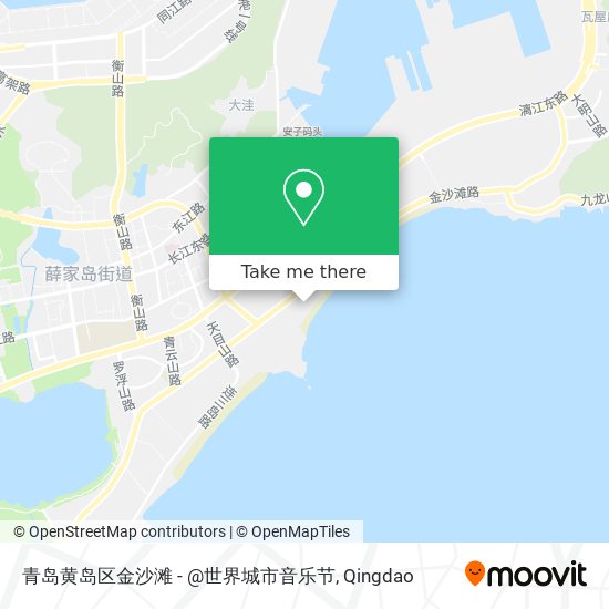 青岛黄岛区金沙滩 - @世界城市音乐节 map
