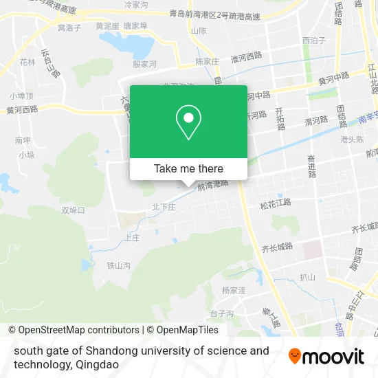 south gate of Shandong university of science and technology map