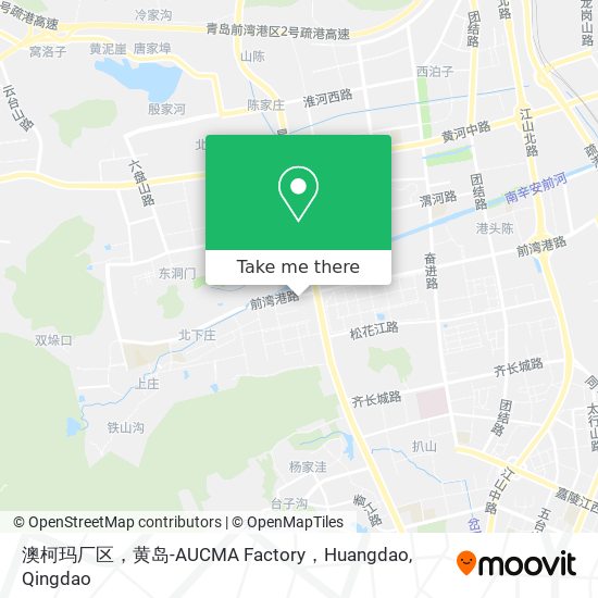 澳柯玛厂区，黄岛-AUCMA Factory，Huangdao map