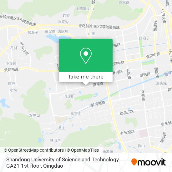 Shandong University of Science and Technology GA21 1st floor map