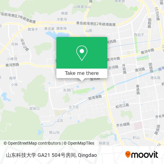 山东科技大学 GA21 504号房间 map