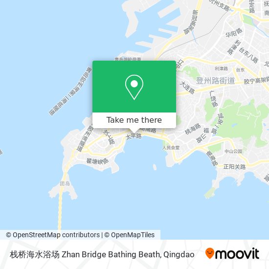 栈桥海水浴场 Zhan Bridge Bathing Beath map