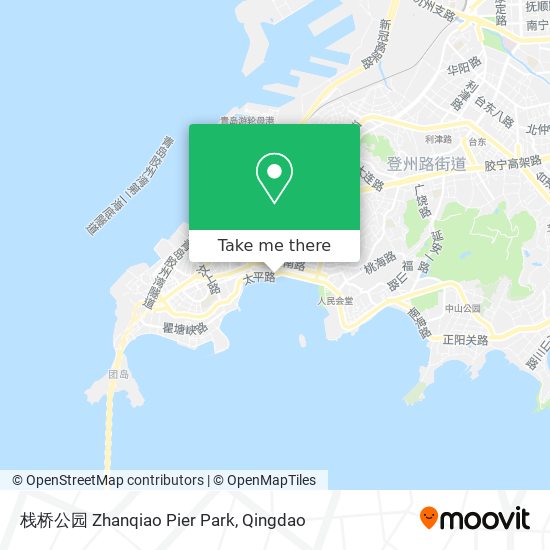 栈桥公园 Zhanqiao Pier Park map