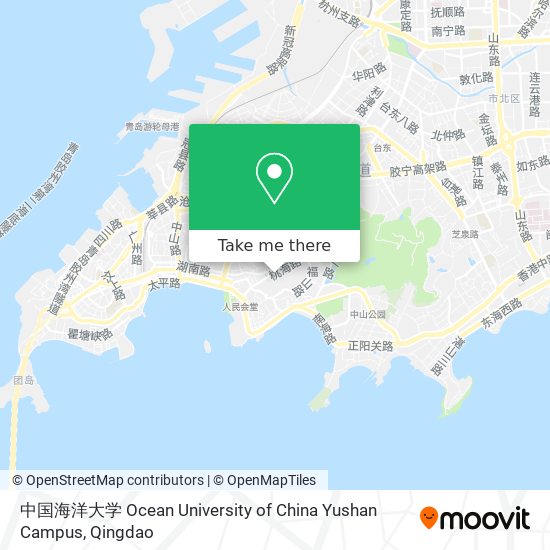 中国海洋大学 Ocean University of China Yushan Campus map