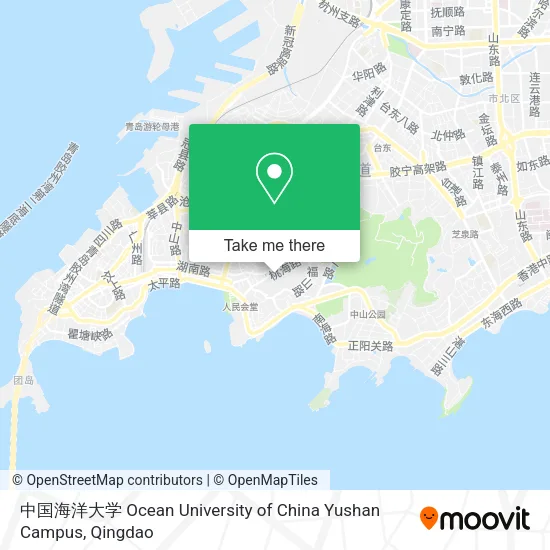 中国海洋大学 Ocean University of China Yushan Campus map