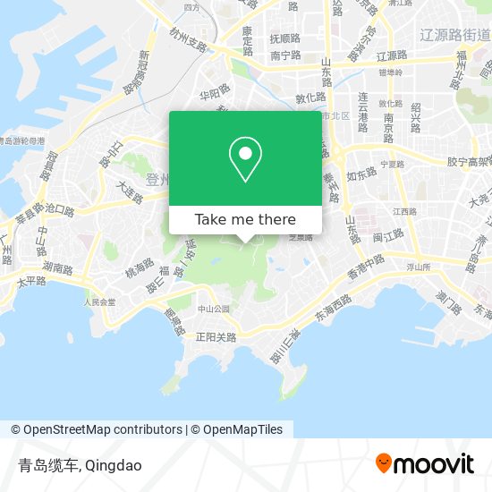 青岛缆车 map