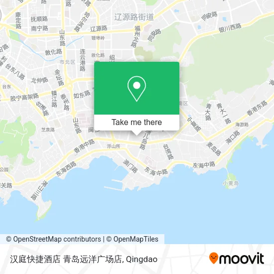 汉庭快捷酒店 青岛远洋广场店 map