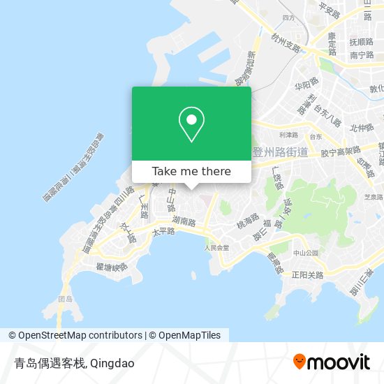 青岛偶遇客栈 map