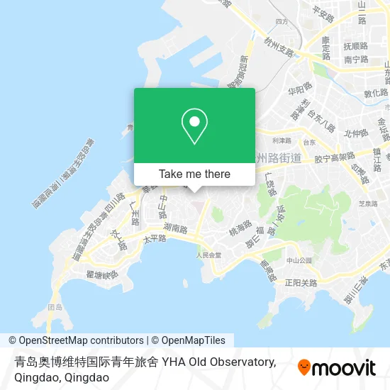 青岛奥博维特国际青年旅舍 YHA Old Observatory, Qingdao map