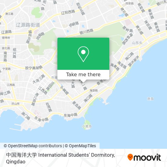 中国海洋大学 International Students' Dormitory map