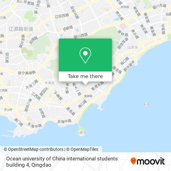 Ocean university of China international students building 4 map