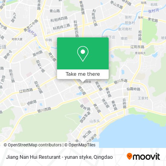 Jiang Nan Hui Resturant - yunan styke map