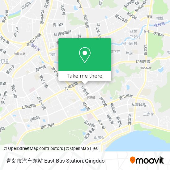 青岛市汽车东站 East Bus Station map