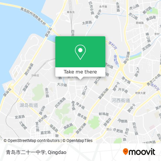 青岛市二十一中学 map