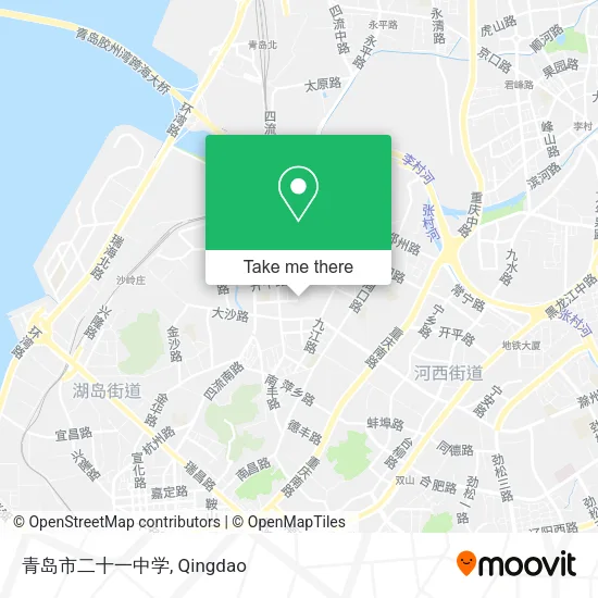 青岛市二十一中学 map