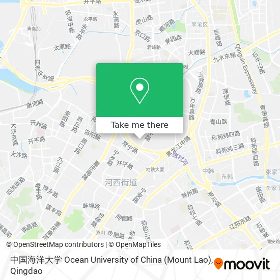 中国海洋大学 Ocean University of China (Mount Lao) map