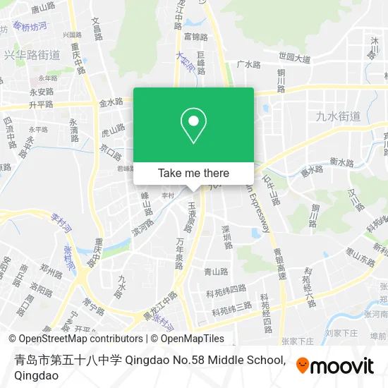 青岛市第五十八中学 Qingdao No.58 Middle School map