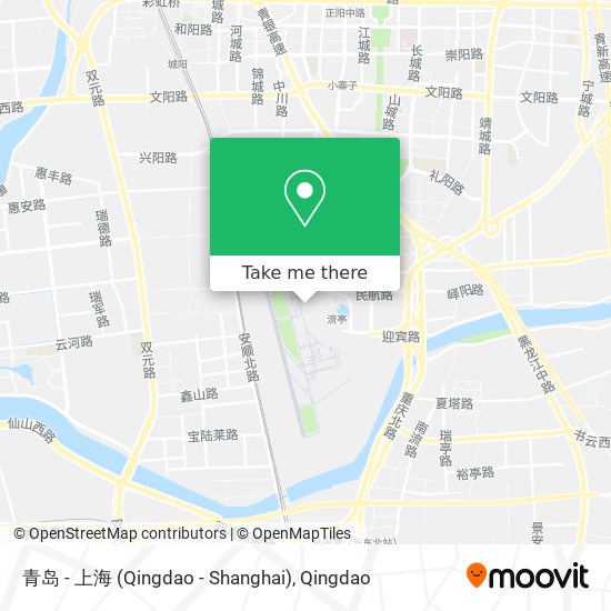 青岛 - 上海 (Qingdao - Shanghai) map