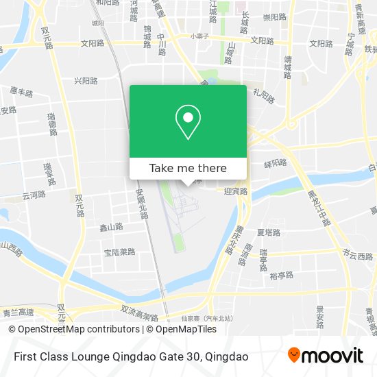 First Class Lounge Qingdao Gate 30 map