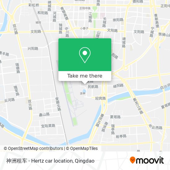 神洲租车 - Hertz car location map