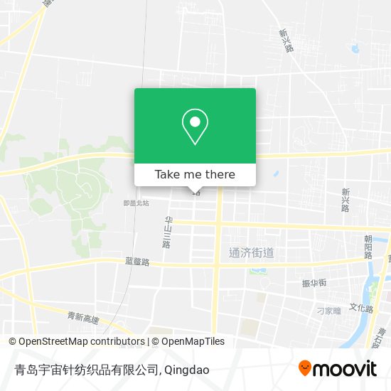 青岛宇宙针纺织品有限公司 map